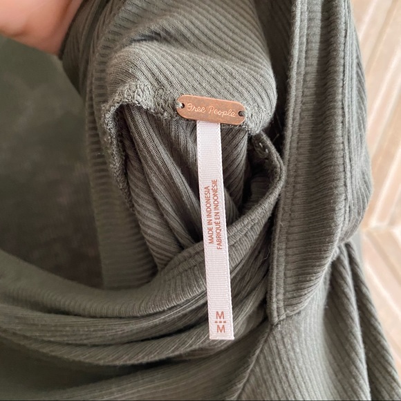 Free People Shimmy Shake Green Tunic Top - Picture 3 of 3